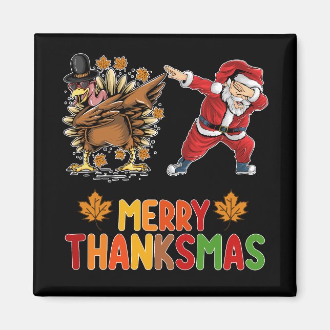 Aimant Joyeux Thanksmas Action de grâce d'automne Saison  (Devant)