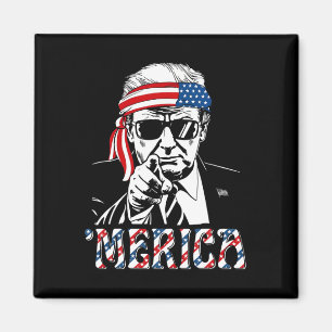 Aimant Joyeux Trump Vintage 4 juillet Patriotique merica
