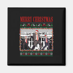 Aimant Joyeux Trumpmas - Danse du Père Noël Donald Trump