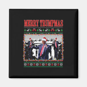 Aimant Joyeux Trumpmas Donald Trump Père Noël Famille Noë
