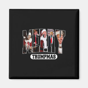 Aimant Joyeux Trumpmas Père Noël Trump Pajamas de Noël Dr