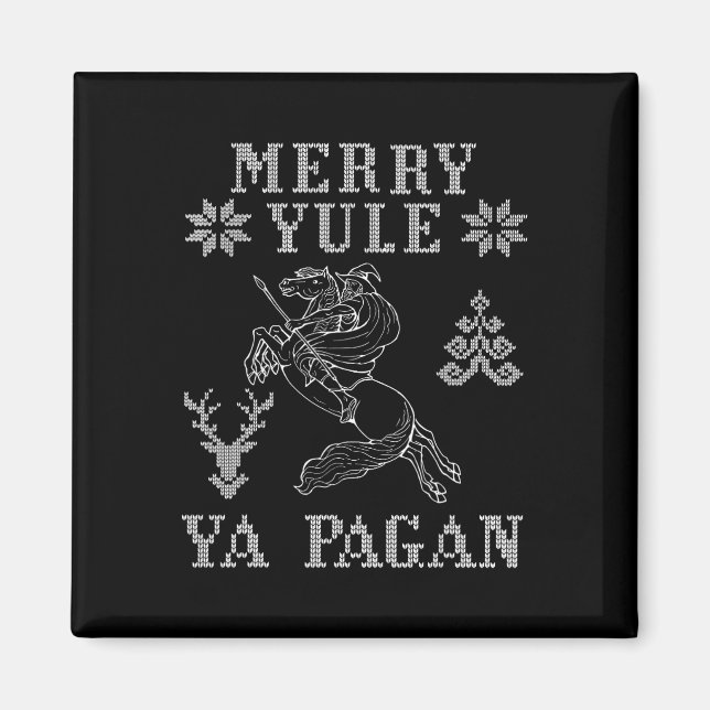 Aimant Joyeux Yule Ya Païen Odin Sur Sleipnir Viking Chri (Devant)