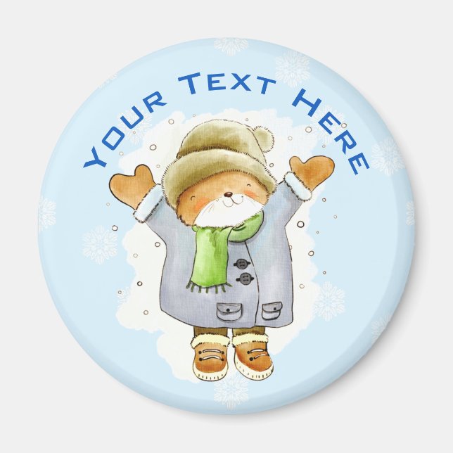 Aimant Joyous Winter Cat (Devant)