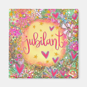 Aimant Jubilant Joli Coloré Coeurs Floraux Inspirivité