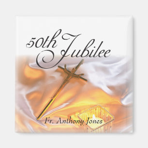 Aimant Jubilé d'or Vie religieuse, Cross Candle