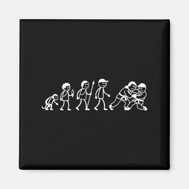 Aimant Judoka Taekwondo Karate Aikido Ju-Jutsu Évolution (Devant)