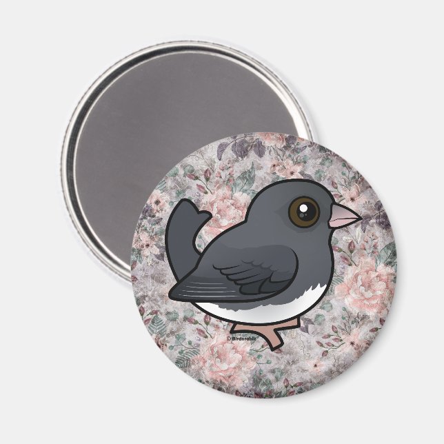Aimant Junco aux yeux foncés (couleur ardoise) (Recto/Verso)