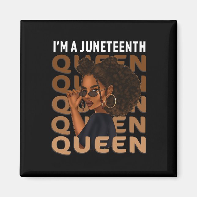 Aimant Junetdix Queen Swag Black Melanin cheveux naturels (Devant)
