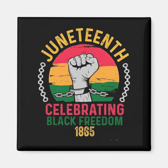 Aimant Juneteenth célébrant la liberté noire 1865 (Devant)