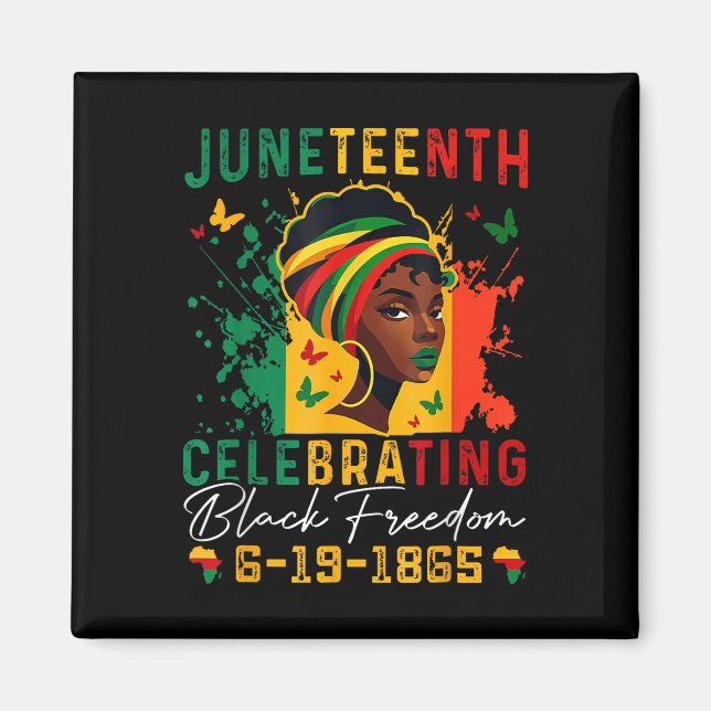 Aimant Juneteenth célébrant la liberté noire Juneteenth 1 (Devant)