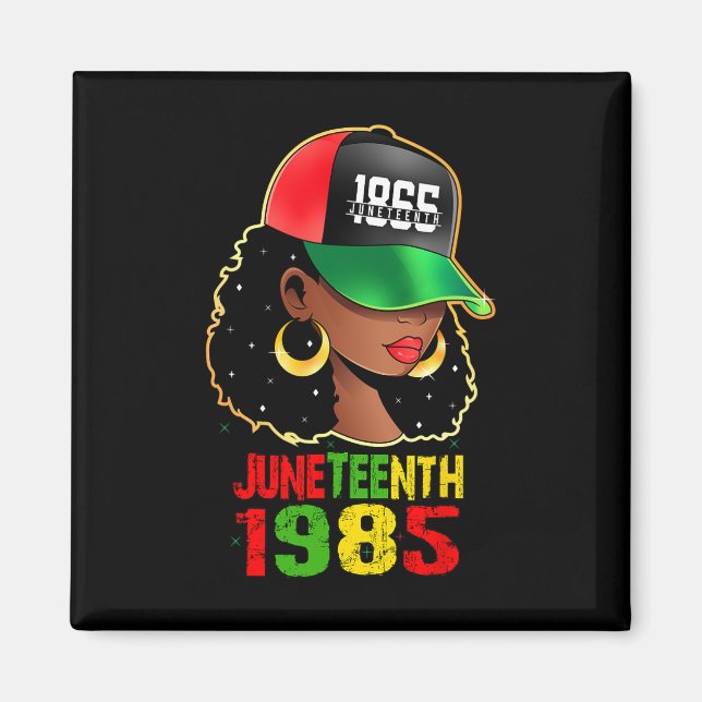 Aimant Juneteenth Célébrer la Journée de la liberté des A (Devant)