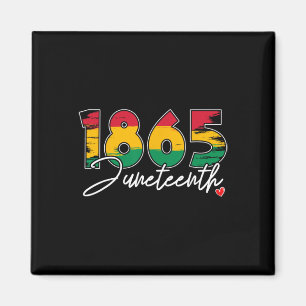 Aimant Juneteenth Célébrer la liberté noire 1865 Cœur His