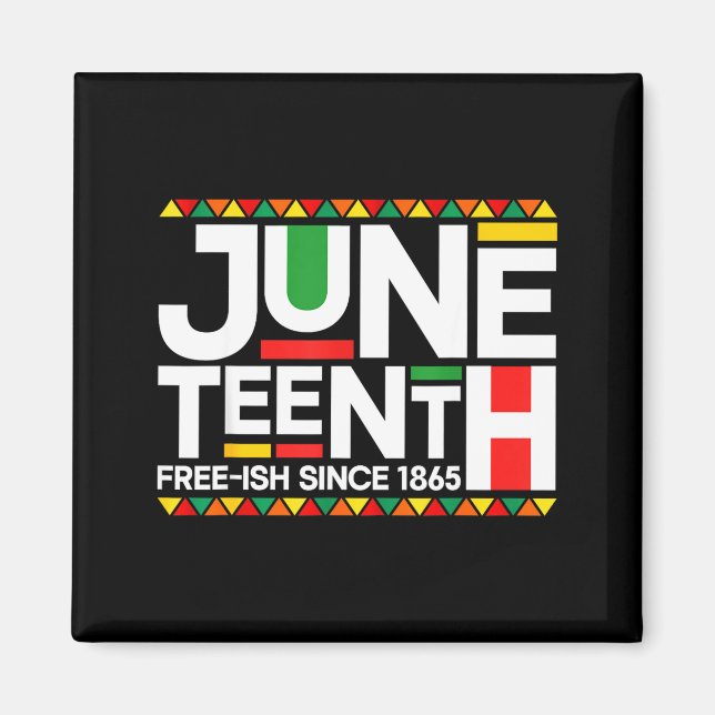 Aimant Juneteenth histoire noire américaine liberté afric (Devant)