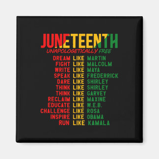 Aimant Juneteenth Leaders Hommes Femmes Inconditionnellem