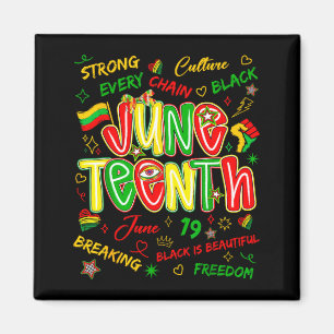 Aimant Juneteenth liberté noire africaine 19 juin 1865