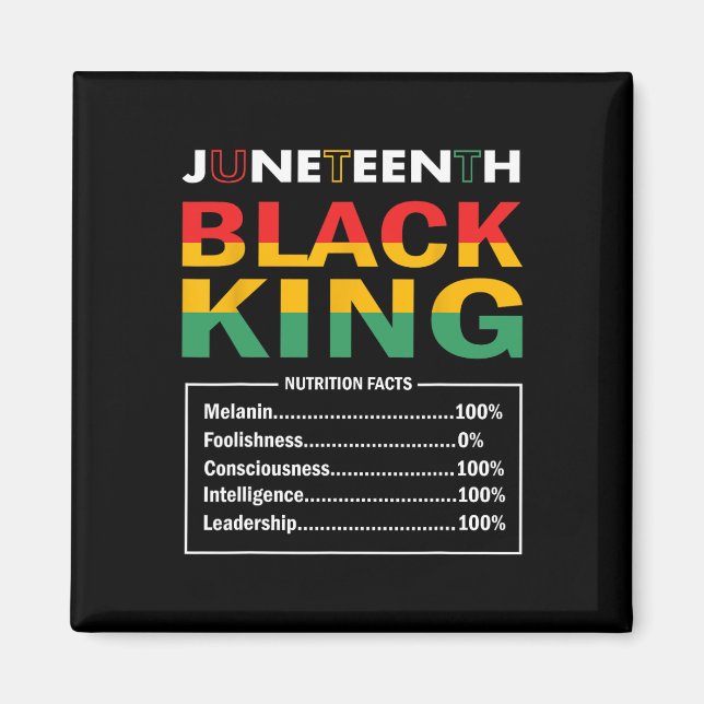 Aimant Junetten Roi Noir Faits nutritionnels Black Hist (Devant)