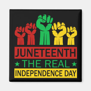 Aimant Junetten Word Art Pan Afrique Couleurs Carré