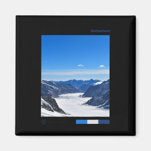 Aimant Jungfraujoch Travel Art - Souvenir de ski suisse