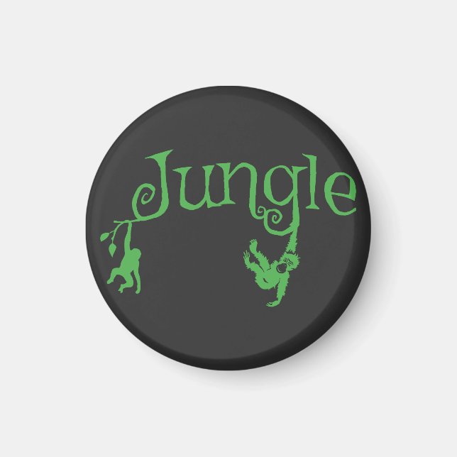 Aimant Jungle | Graphique de la nature | Amoureux de la f (Devant)