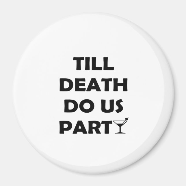 Aimant Jusqu'à ce que la mort nous sépare, design classiq (Devant)