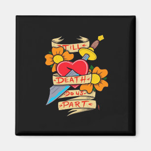 Aimant Jusqu'à ce que la mort nous sépare Vintage Tatouag