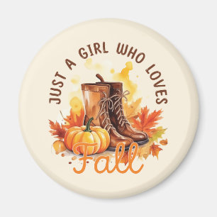Aimant Just A Girl Who Love Fall - Cosy Autumn Vibes