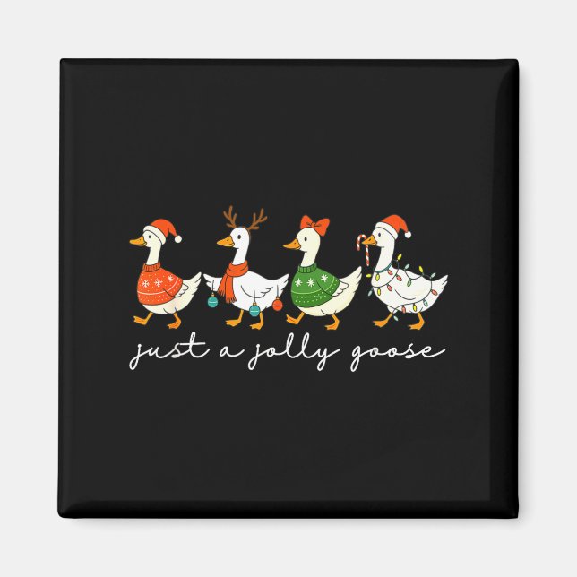 Aimant Just A Jolly Goose Santa Christmas Goose Farm Merr (Devant)