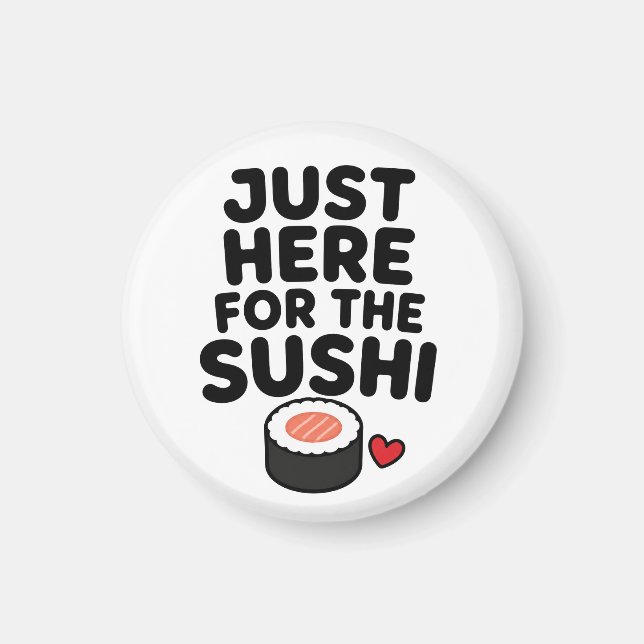 Aimant Juste ici pour les cadeaux de nourriture japonaise (Devant)