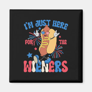 Aimant Juste Ici Pour Les Weiners 4 juillet Drôle Hot Do