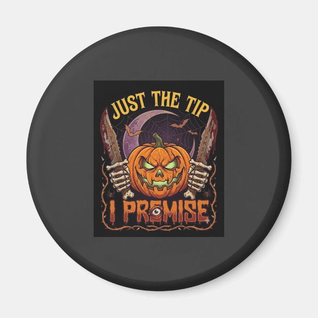 Aimant Juste le bout Prémisse Halloween Citrouille Coutea (Devant)