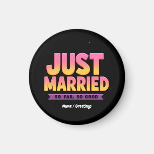 Aimant Juste Marié Jusqu'À Présent Si Bien Drôle Couple M