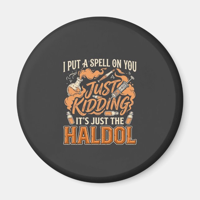 Aimant Juste pour rire Haldol Halloween Flacon de potion  (Devant)