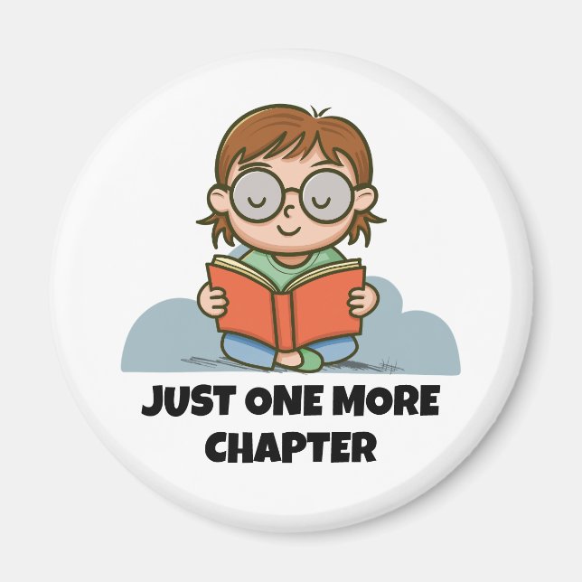 Aimant Juste un chapitre de plus, livre vermivore (Devant)