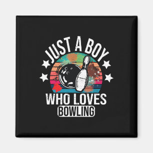 Aimant Juste Un Garçon Qui Aime Bowling Boys Bowler