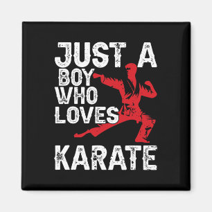 Aimant Juste Un Garçon Qui Aime Karate Drôle Dire Martial