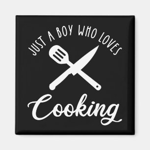 Aimant Juste un garçon qui aime la Cuisine