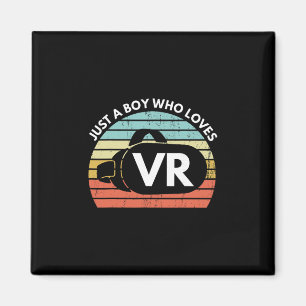 Aimant Juste un garçon qui aime la réalité virtuelle drôl