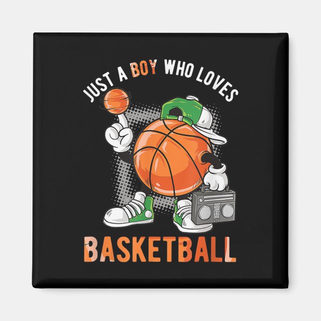 Aimant Juste un garçon qui aime le basket-ball 2 (Devant)