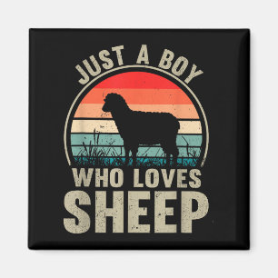 Aimant Juste Un Garçon Qui Aime Le Mouton Recto Fermier M