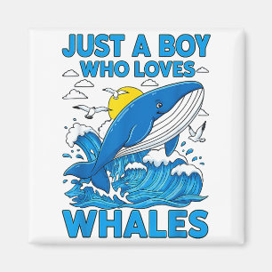 Aimant Juste un garçon qui aime les baleines Océan Animal