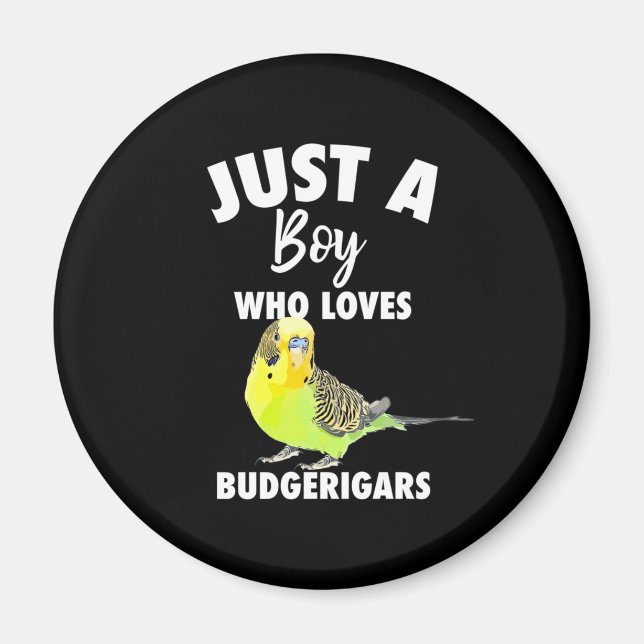 Aimant Juste Un Garçon Qui Aime Les Budgétaires Parrot (Devant)