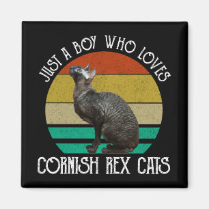 Aimant Juste un garçon qui aime les chats Cornish Rex