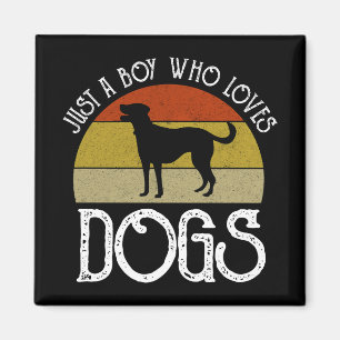 Aimant Juste un garçon qui aime les chiens