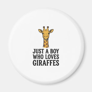 Aimant Juste un garçon qui aime les girafes T-shirt giraf