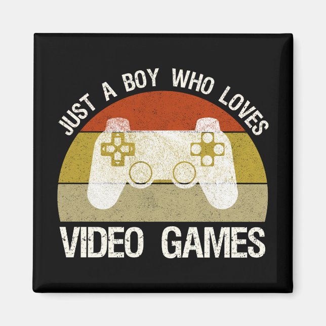 Aimant Juste Un Garçon Qui Aime Les Jeux Vidéo (Devant)