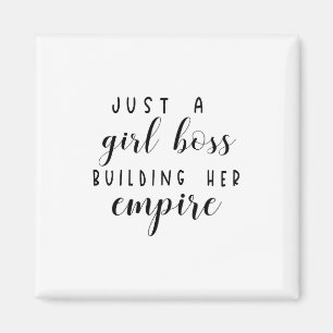 Aimant Juste un patron de fille construisant son empire