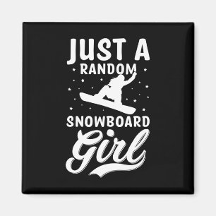 Aimant Juste Un Snowboard Random Girl Snow Boarder Snowbo