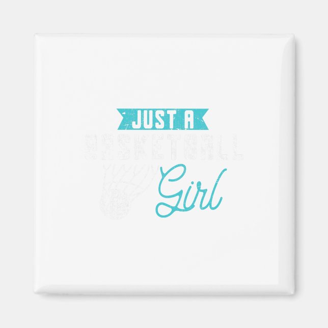 Aimant Juste Une Fille Bysketbyll Joueuse Bysketbyll Femm (Devant)