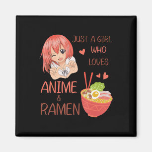 Aimant Juste une fille qui aime Anime et Ramen Japon Anim