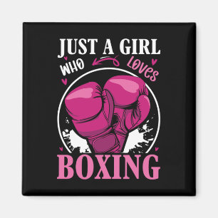 Aimant Juste Une Fille Qui Aime Boxer Fitness Combattre S